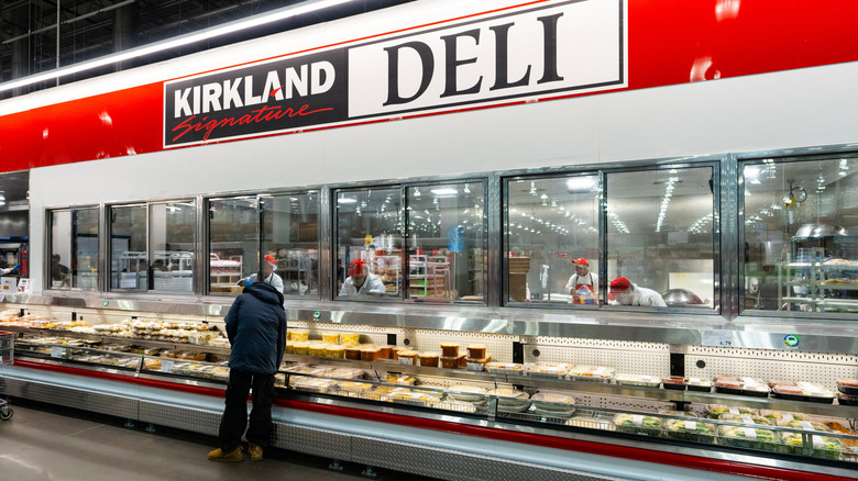 Deli section at Costco with Kirkland Signature written above