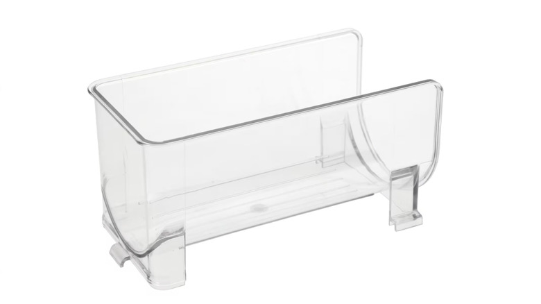 A product image of the acrylic wine bottle holder.