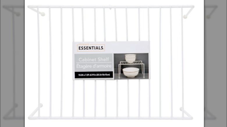 Dollar Tree's Essentials White Wire Cabinet Shelves