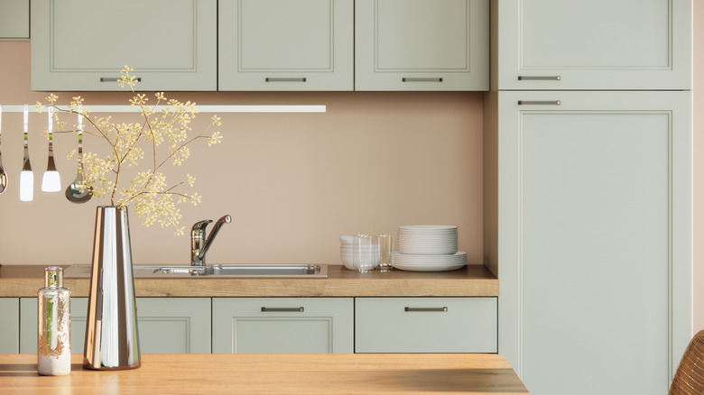 A neutral colored kitchen