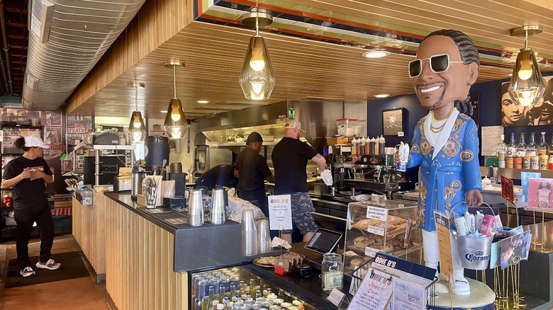 Open kitchen and ordering counter inside Odie B's Sunnyside location