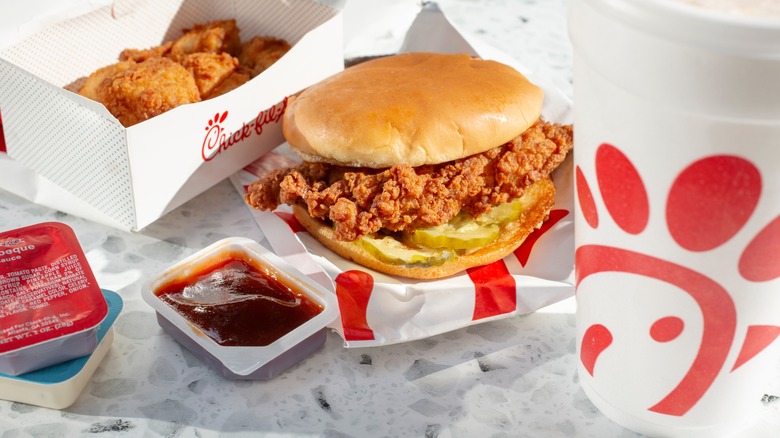 pictured Chick-Fil-A sandwhich