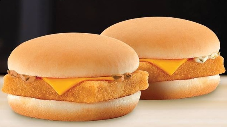 An Old Bay Filet-O-Fish sits next to an original Filet-O-Fish