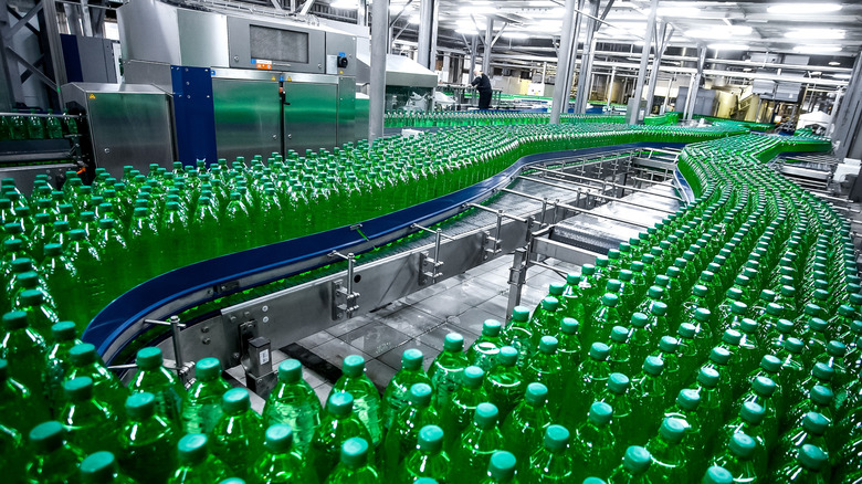 pictured soda bottling line