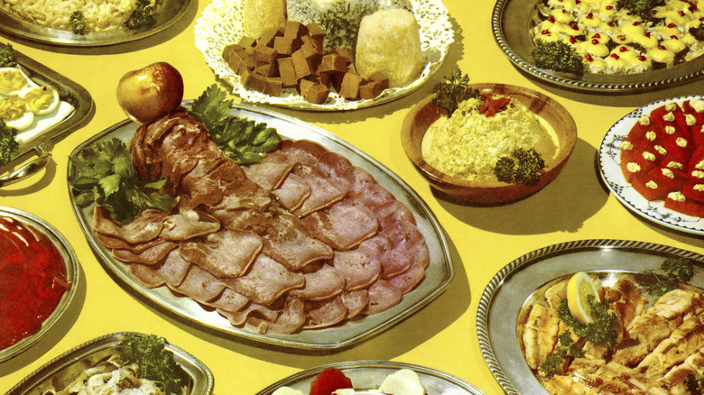 Array of retro foods