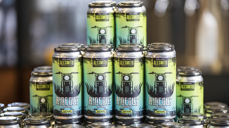 AleSmith beer can display