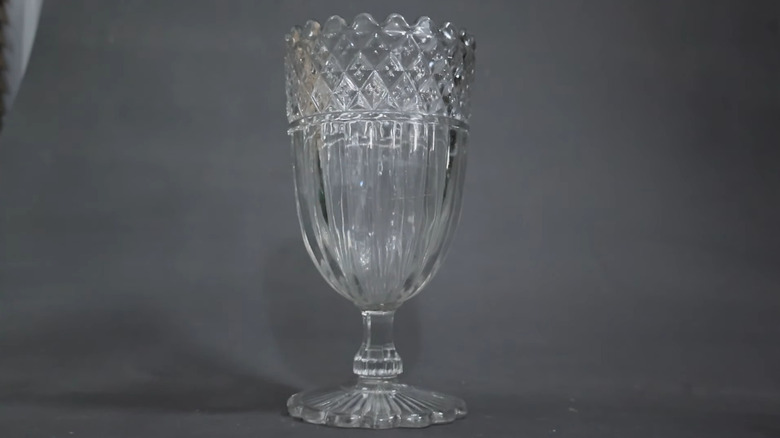 An empty Georgian celery vase.