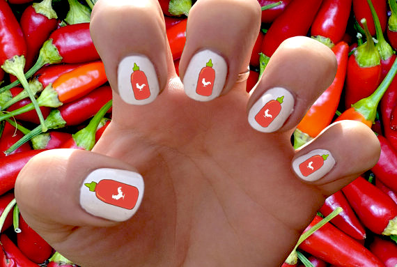 This Week In Food Nail Art: Sriracha Decals