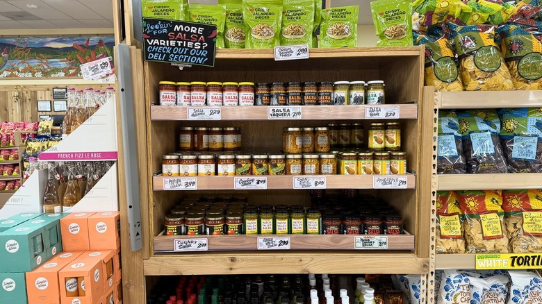 A selection of salsas at Trader Joe's.