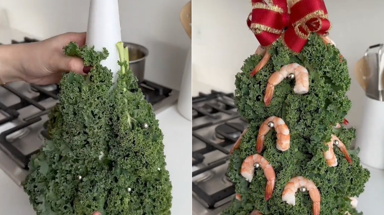 shrimp cocktail Christmas tree