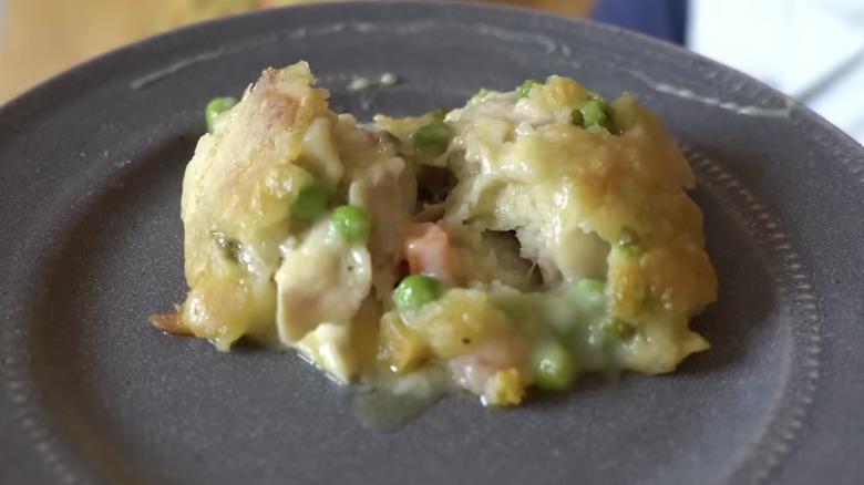 Pan of chicken cobbler