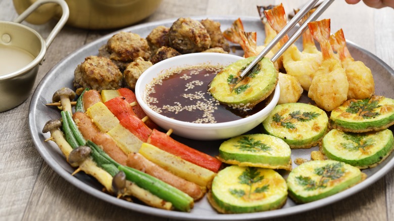 Assorted jeon and jeok