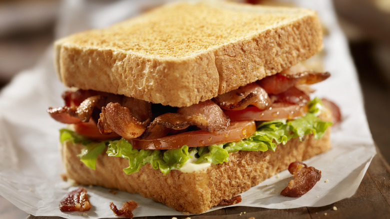 assembled blt sandwich