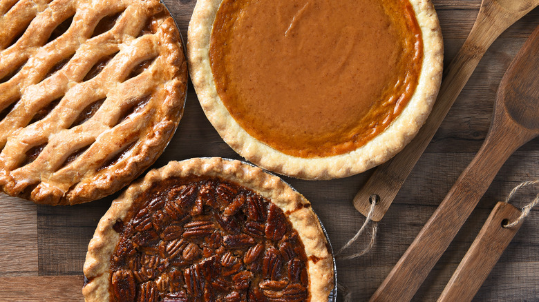 three baked pies