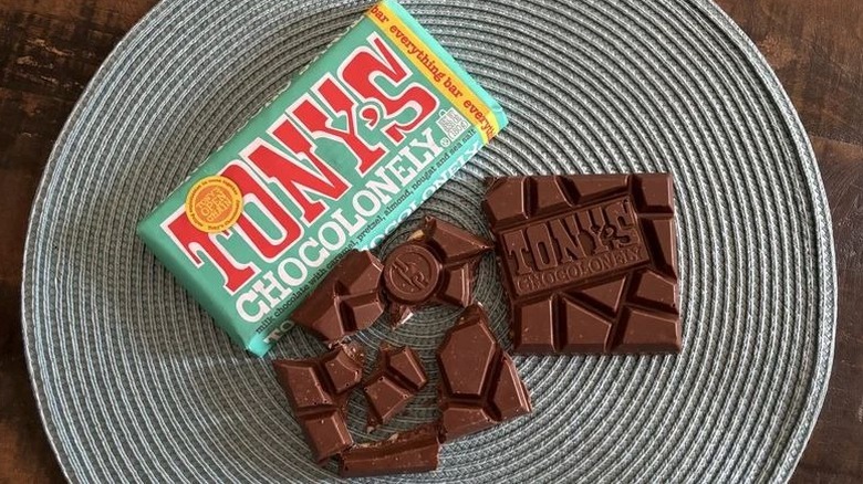 Tony Chocolonely Everything Bar on placemat