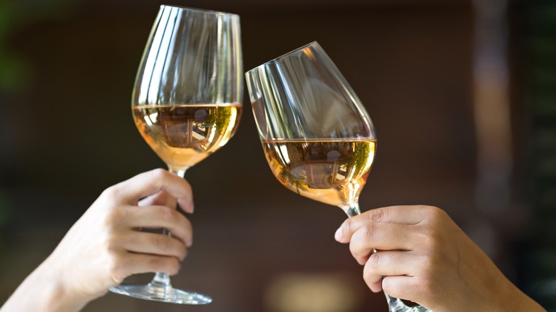 two wine glasses