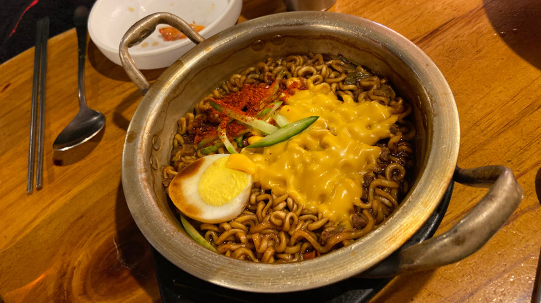 Ramen with cheese