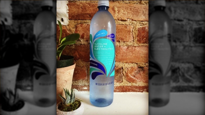 Bottle of Trader Joe's electrolyte water