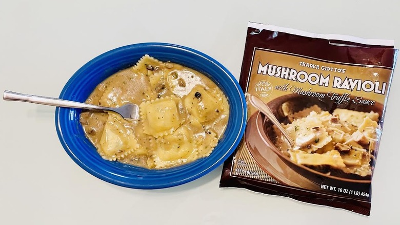 Bag of Trader Giotto's Mushroom Ravioli with Mushroom Truffle Sauce