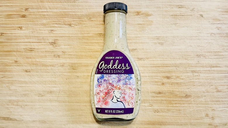 Bottle of Trader Joe's Goddess Dressing