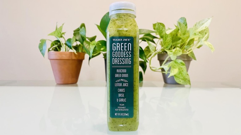 Bottle of Trader Joe's Green Goddess Dressing