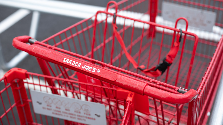 Closeup of Trader Joe's shopping carts