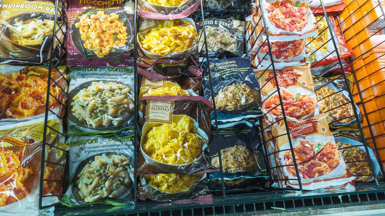 Various frozen pasta meals sold at Trader Joe's