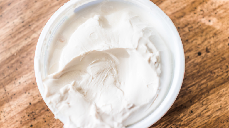 tub of thick cream