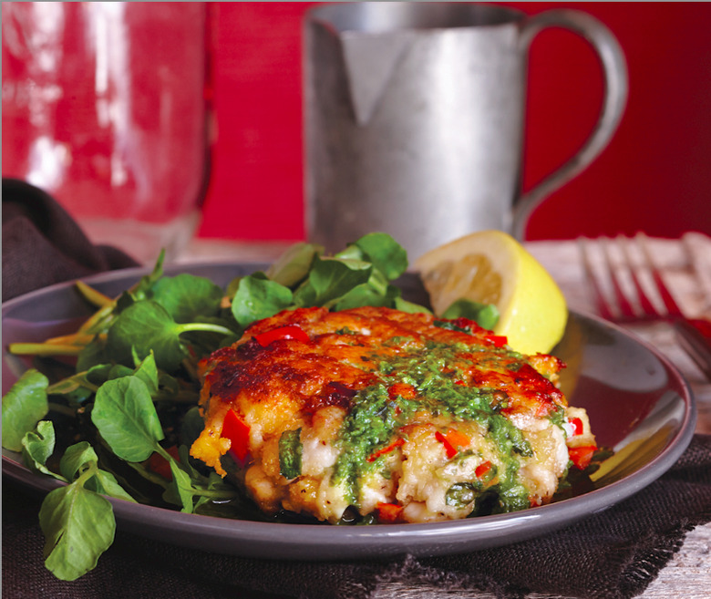 Trout Cakes With Basil Vinaigrette Recipe