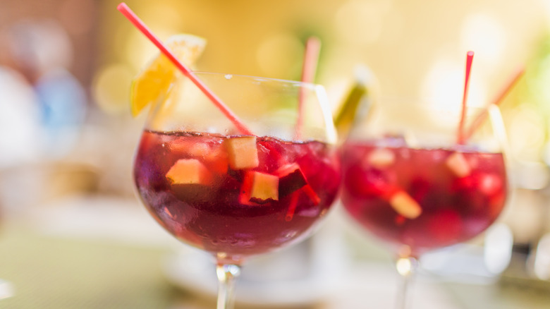 glasses of sangria