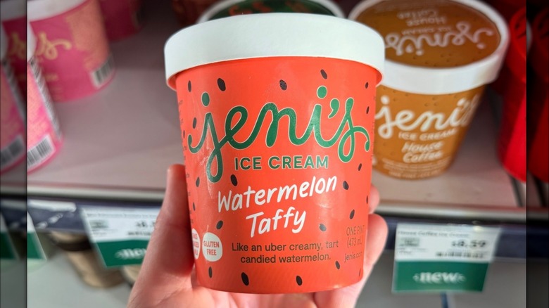 Jeni's Watermelon Taffy ice cream.