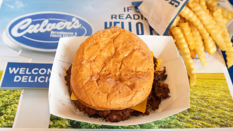 Culver's ButterBurger﻿ and fries.
