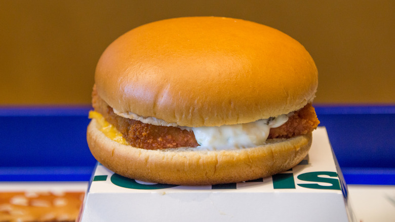 A close-up of a Filet-O-Fish.