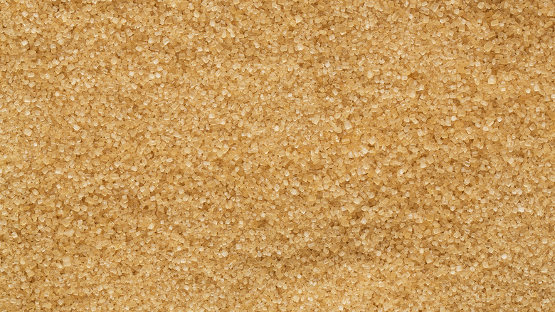 Golden sugar crystals 