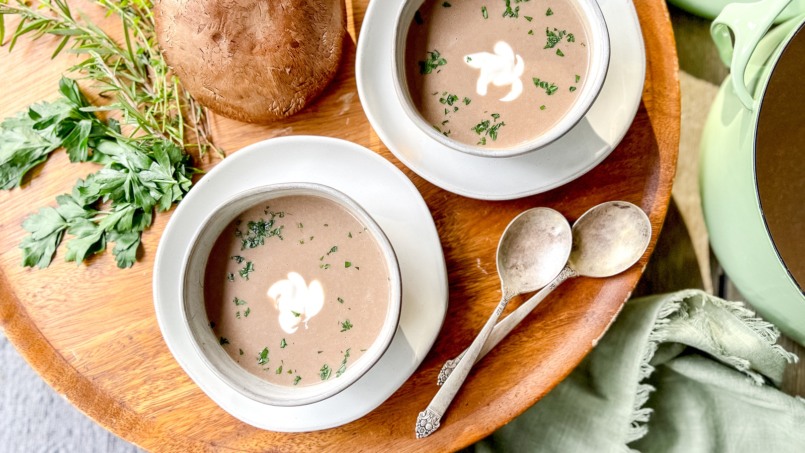 Vegan Porcini Mushroom And Herb Soup Recipe