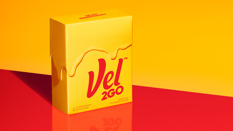 A box of Vel2Go, Velveeta's first single-serve cheese product