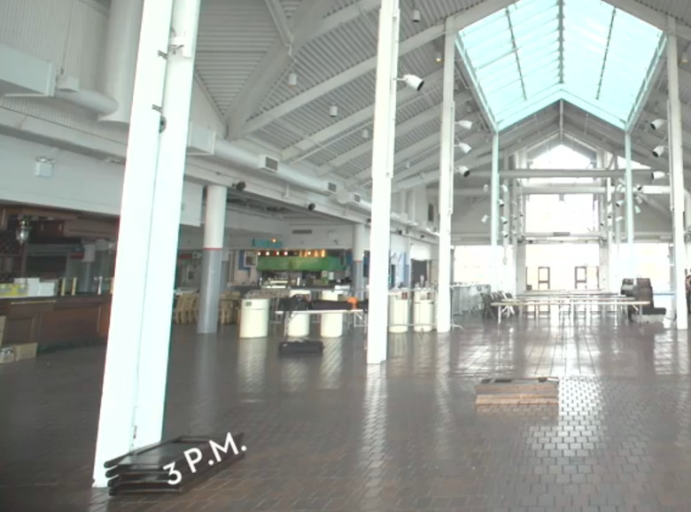 Pier 17 was completely desolate mere hours before Dinner Lab's first NYC event.