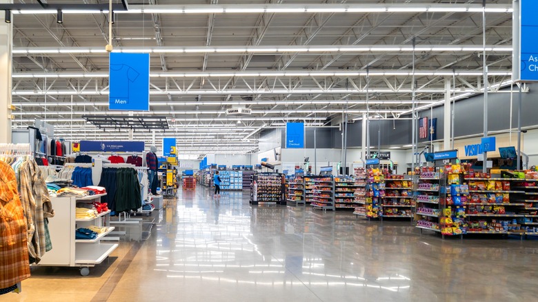 Close-up view of Walmart Super Center