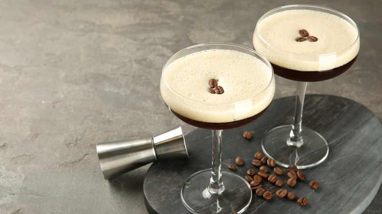 espresso martini in glasses