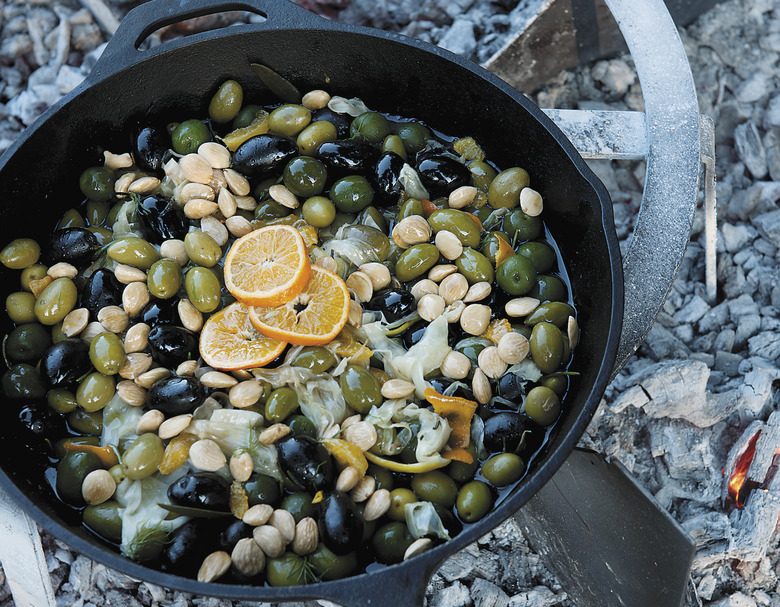Warm Spanish Olives With Clementines And Toasted Marcona Almonds Recipe