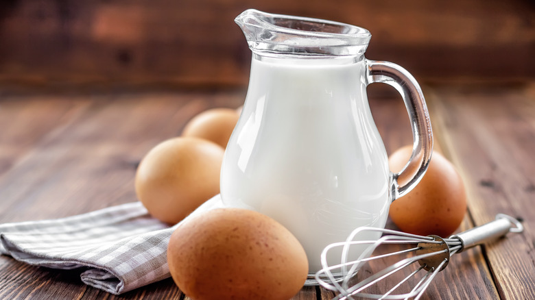 milk and creme fraiche
