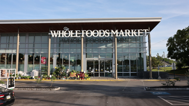 Exterior of a Whole Foods Market with large modern glass windows