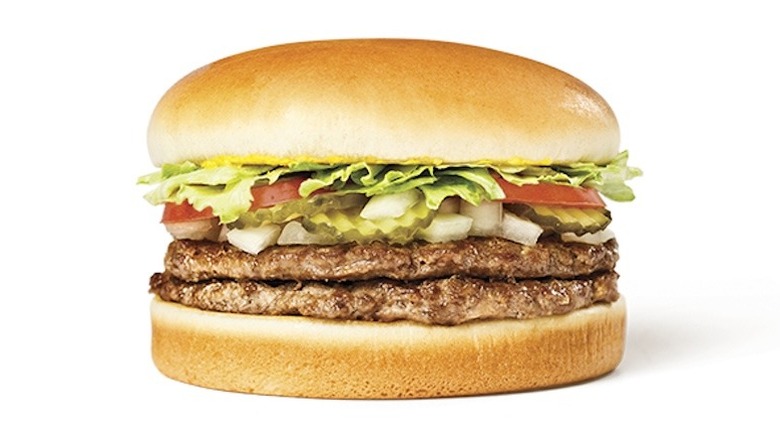 Whataburger Double Meat Whataburger against a white background.