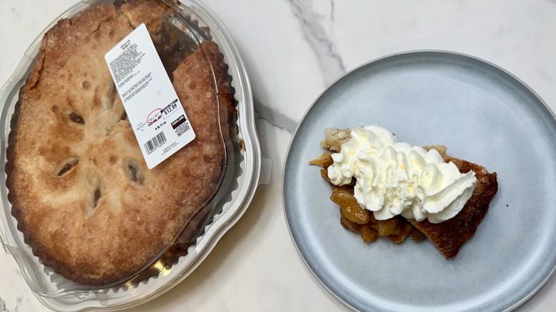 Costco apple pie and slice