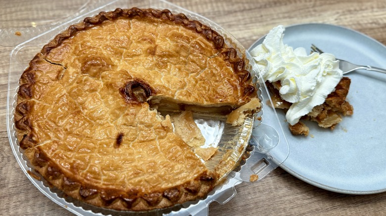 Publix apple pie slice and rest of the pie