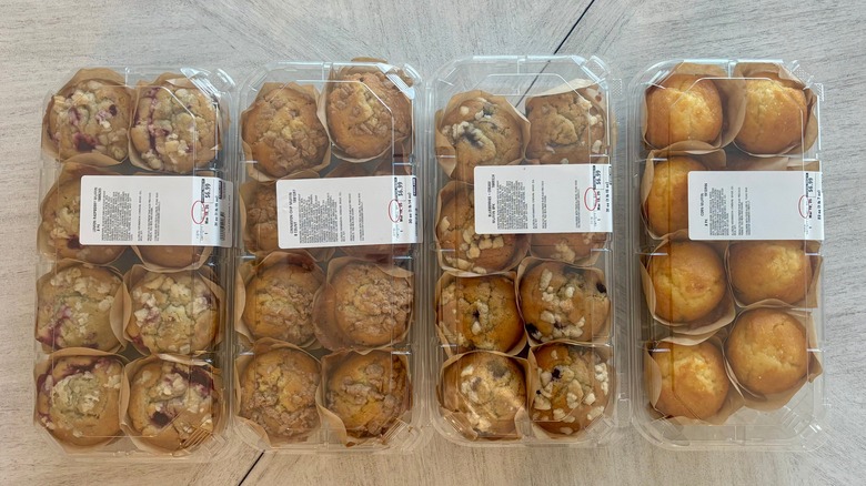 muffin boxes lined up
