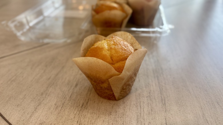Holding a corn muffin