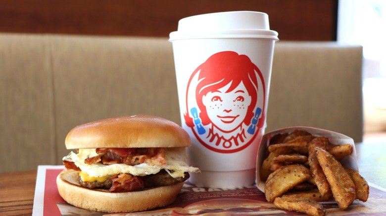 Wendy's breakfast meal with coffee