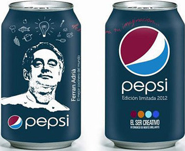 These limited edition cans featuring Ferran Adrià can be won via a riddle competition on Twitter.