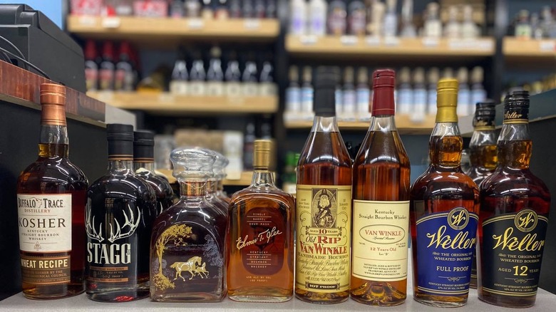 Allocated bourbon in liquor store